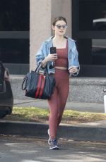 LUCY HALE Leaves Morning Workout at a Gym in Los Angeles 04/03/2018