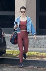LUCY HALE Leaves Morning Workout at a Gym in Los Angeles 04/03/2018