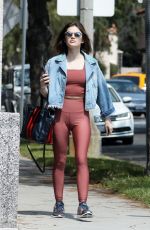 LUCY HALE Leaves Morning Workout at a Gym in Los Angeles 04/03/2018