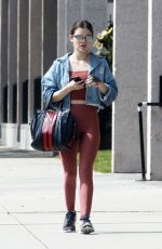 LUCY HALE Leaves Morning Workout at a Gym in Los Angeles 04/03/2018