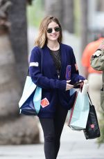 LUCY HALE Out Shopping in Los Angeles 04/07/2018