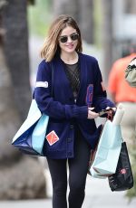 LUCY HALE Out Shopping in Los Angeles 04/07/2018
