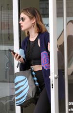 LUCY HALE Shopping at AT&T Store in Los Angeles 04/07/2018