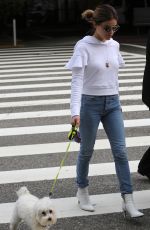 LUCY HALE with Her Dog at LAX Airport in Los Angeles 04/02/2018