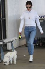 LUCY HALE with Her Dog at LAX Airport in Los Angeles 04/02/2018