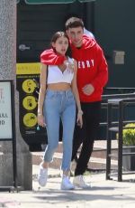 MADISON BEER and Zack Bia Out for Lunch in Los Angeles 04/21/2018