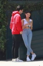 MADISON BEER and Zack Bia Out for Lunch in Los Angeles 04/21/2018