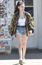 MADISON BEER in Denim SHorts Out out in Los Angeles 04/11/2018