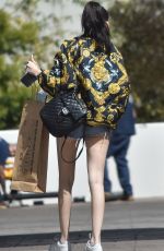 MADISON BEER in Denim SHorts Out out in Los Angeles 04/11/2018