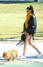 MADISON BEER Out with Her Dog in Los Angeles 04/18/2018