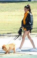 MADISON BEER Out with Her Dog in Los Angeles 04/18/2018