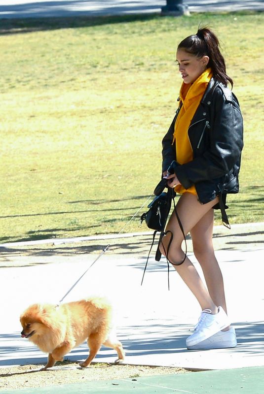 MADISON BEER Out with Her Dog in Los Angeles 04/18/2018