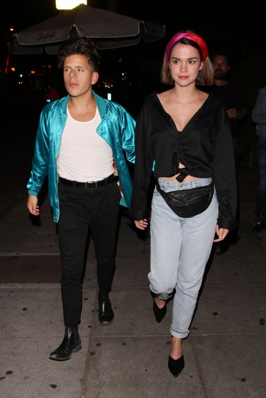MAIA MITCHEL at Delilah Restaurant in West Hollywood 04/15/2018
