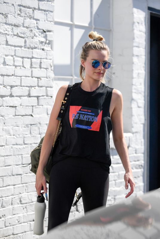 MARGOT ROBBIE Leaves a Gym in Los Angeles 04/17/2018