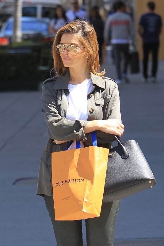 MARIA MENOUNOS Shopping at Louis Vuitton in Beverly Hills 04/18/2018