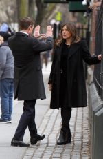 MARISKA HARGITAY on the Set of Law and Order: Special Victims Unit in New York 04/11/2018