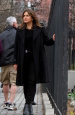 MARISKA HARGITAY on the Set of Law and Order: Special Victims Unit in New York 04/11/2018