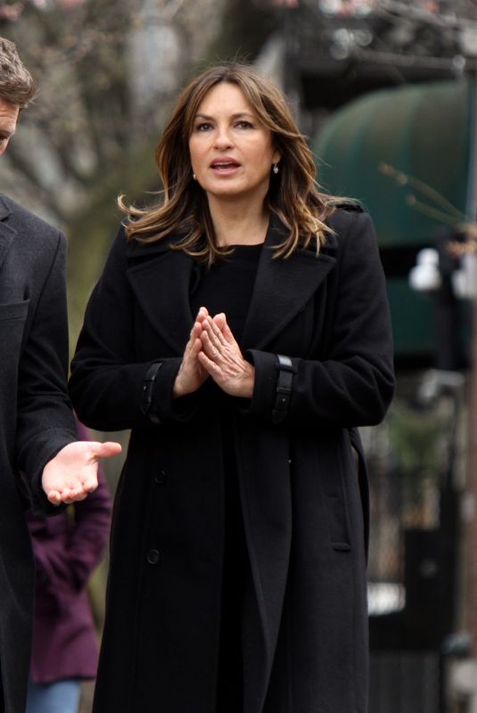 MARISKA HARGITAY on the Set of Law and Order: Special Victims Unit in New York 04/11/2018