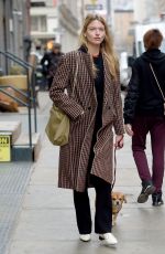 MARTHA HUNT Out with Her Dog in New York 04/11/2018
