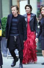 MARY ELIZABETH WINSTEAD and Ewan McGregor Leaves Their Hotel in New York 04/23/2018