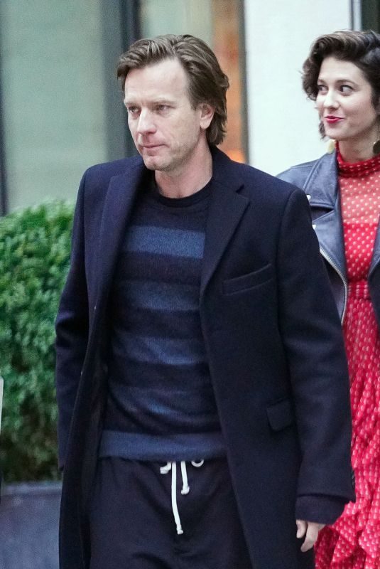 MARY ELIZABETH WINSTEAD and Ewan McGregor Leaves Their Hotel in New York 04/23/2018