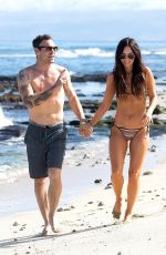 MEGAN FOX in Bikini on the Beach in Kailua-Kona 04/04/2018