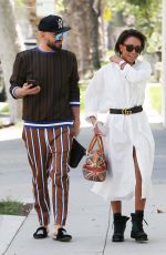 MELANIE BROWN and Gary Madatyan Out for Lunch in Beverly Hills 04/23/2018