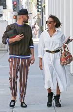 MELANIE BROWN and Gary Madatyan Out for Lunch in Beverly Hills 04/23/2018
