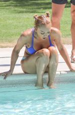 MELANIE BROWN in Bikini at a Pool in Palm Springs 04/15/2018