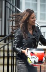 MELANIE SYKES Getting off Her Taxi Bike 04/26/2018