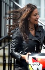 MELANIE SYKES Getting off Her Taxi Bike 04/26/2018