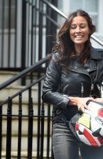 MELANIE SYKES Getting off Her Taxi Bike 04/26/2018