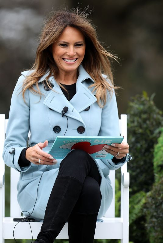 MELANIEA TRUMP at 140th White House Easter Egg Roll in Washington 04/02/2018