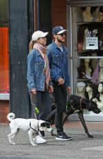MELISSA BENOIST Out with Her Dogs in Vancouver 04/15/2018