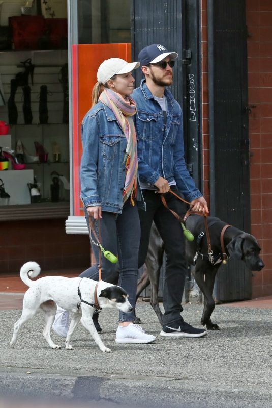 MELISSA BENOIST Out with Her Dogs in Vancouver 04/15/2018
