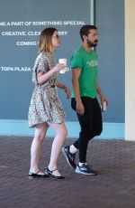 MIA GOTH and Shia Labeouf Out for Coffee in Brentwood 04/25/2018