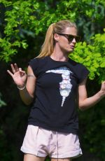 MICHELLE HUNZIKER at a Park in Bergamo 04/28/2018