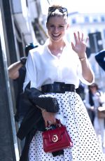 MICHELLE HUNZIKER Out and About in Milan 04/20/2018