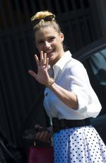 MICHELLE HUNZIKER Out and About in Milan 04/20/2018