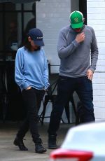 MILA KUNIS and Ashton Kutcher Leaves Joans on Third in Studio City 04/19/2018