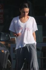 MILA KUNIS at Yogurtland in  Los Angeles 04/15/2018