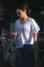 MILA KUNIS at Yogurtland in  Los Angeles 04/15/2018