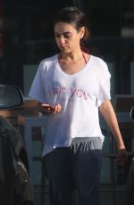 MILA KUNIS at Yogurtland in  Los Angeles 04/15/2018