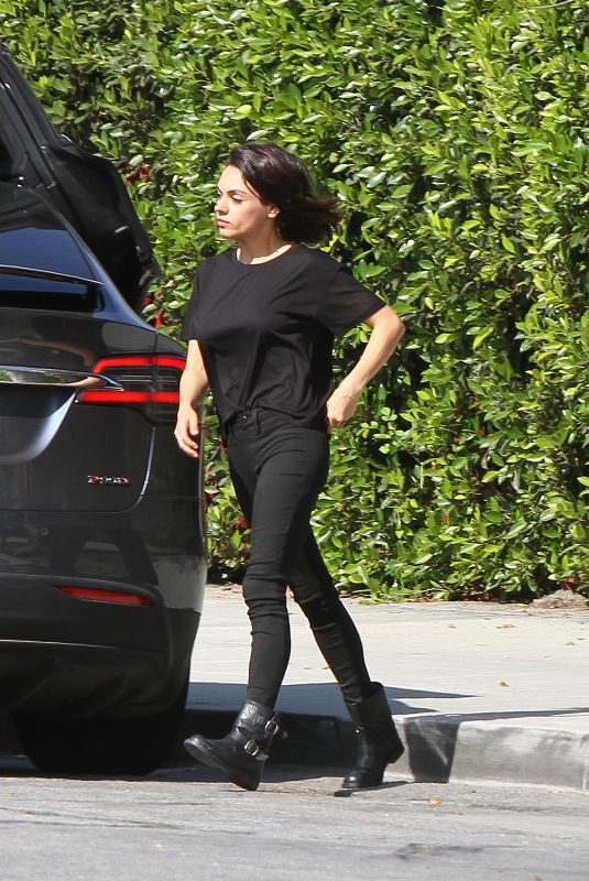 MILA KUNIS Out and About in Los Angeles 04/06/2018