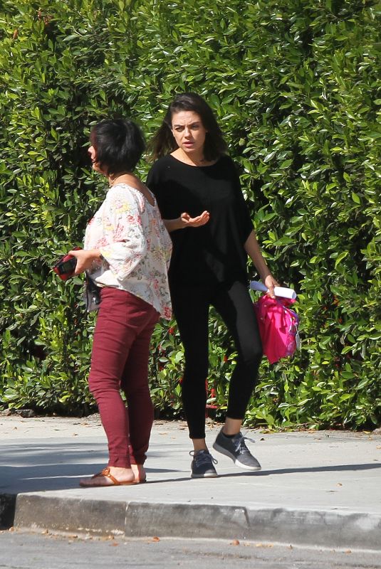 MILA KUNIS Out and About in Los Angeles 04/11/2018