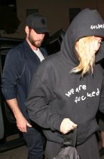 MILEY CYRUS Arrives at Troubadour in West Hollywood 04/11/2018