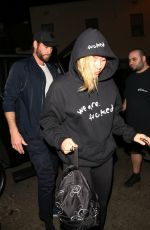 MILEY CYRUS Arrives at Troubadour in West Hollywood 04/11/2018