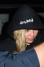 MILEY CYRUS Arrives at Troubadour in West Hollywood 04/11/2018