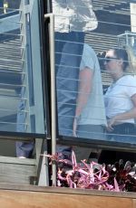 MILEY CYRUS Out for Lunch in Malibu 04/10/2018