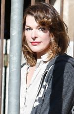 MILLA JOVOVIC on the Set of Paradise Hills in Barcelona 04/18/2018